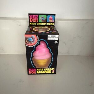 Nee Doh Nice Cream Cone Pink Squishy Sensory Toy